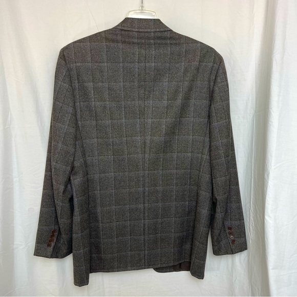 Canali made in Italy Sportcoat Window Pane Bemberg Wool Surgion Cuffs Vent 46L - Picture 4 of 15